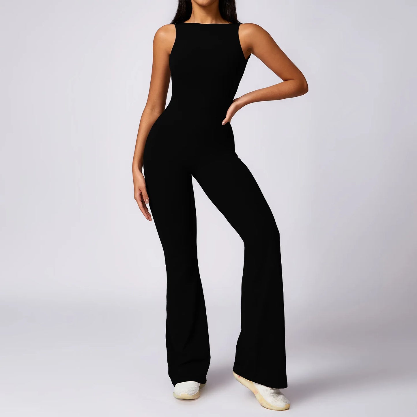 Customized LOGO women's peach hip lift sports yoga onesie casual micro-pull fitness back yoga clothes