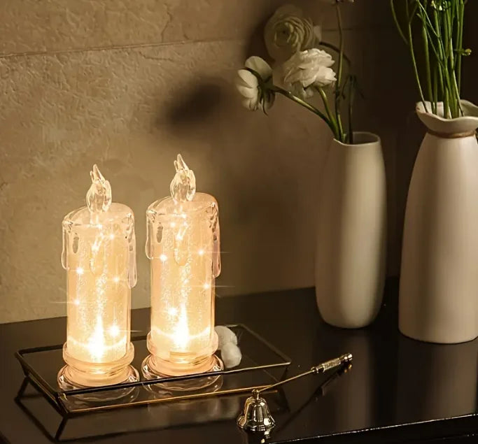 3PCS LED Candle Lanterns with Battery, Perfect for Family Dinners, Weddings, Birthdays, Valentine’s Day, and Bedroom Decoratio