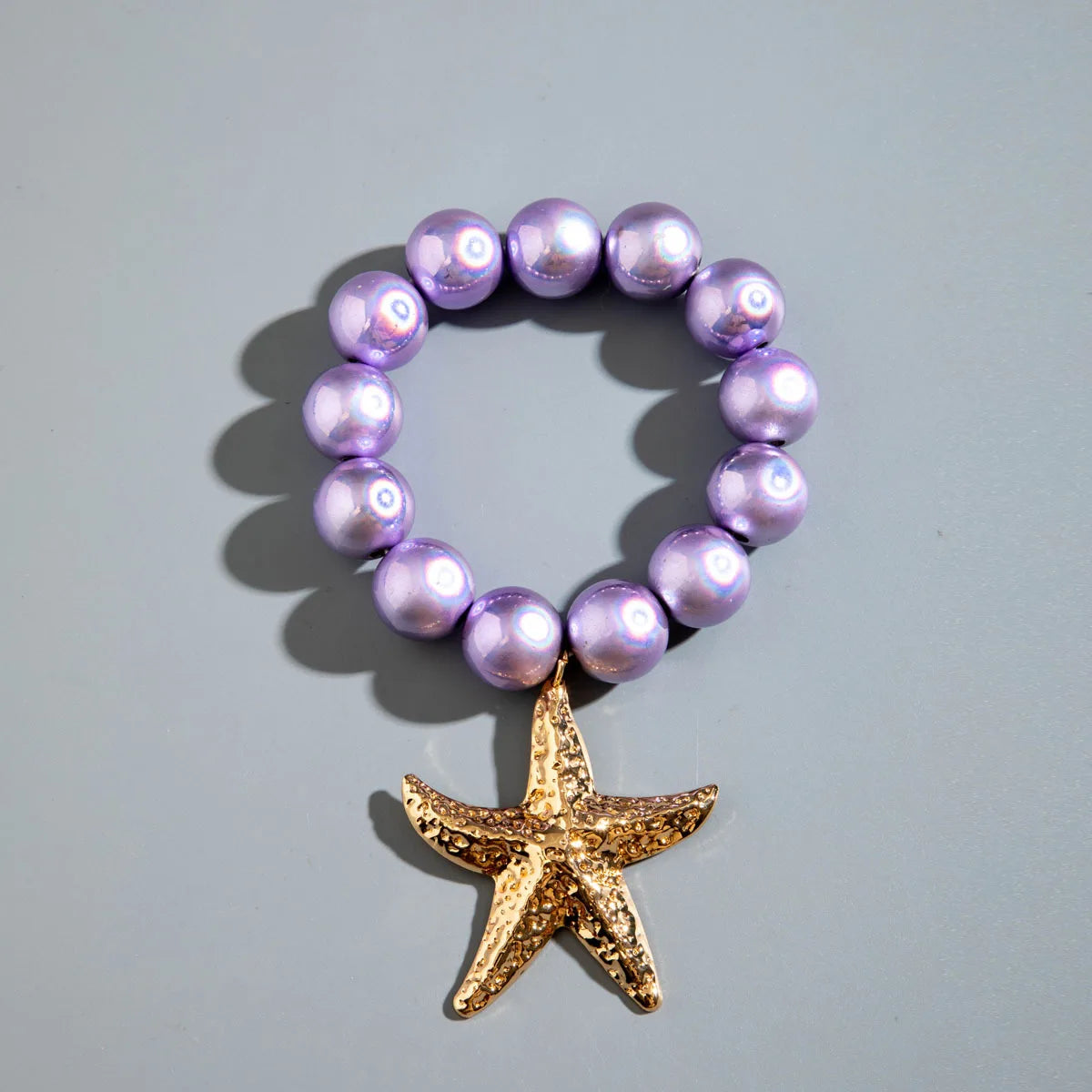 DIEZI Bohemian Multicolor CCB Beads Bracelets For Women Fashion Sweet Shell Starfish Conch Charm Bracelets Bangles Men Jewelry
