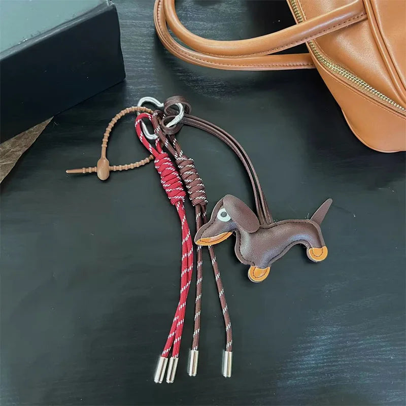 Braided Rope Bag Pendant High-grade Keychain Pendant Ruth's Same Style Dachshund Pendant Suitable For Phone Bag Accessories