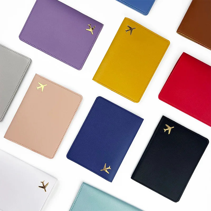 PU Leather Travel Passport Protective Case Thickened Passport Holder Case