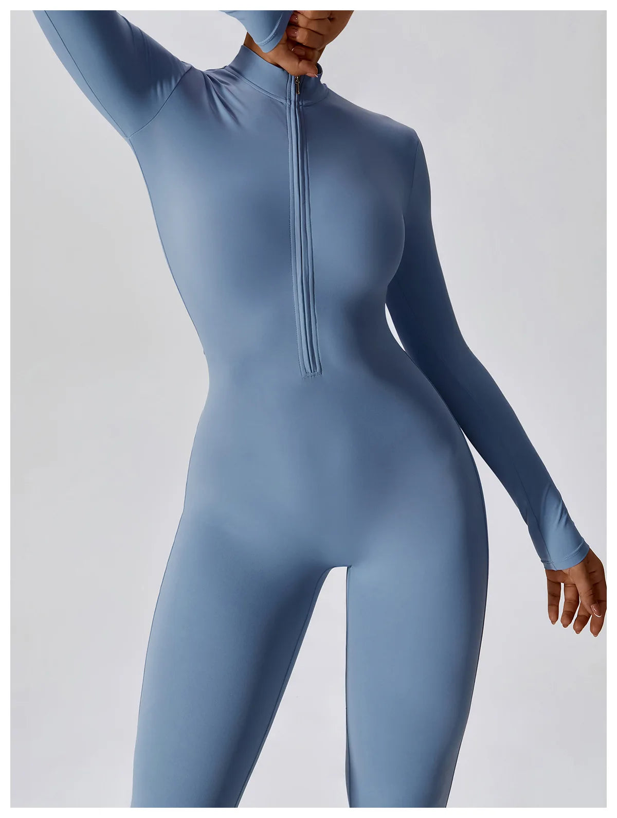 Customized LOGO women's zipper long-sleeved yoga onesie high-intensity fitness sports onesie tights