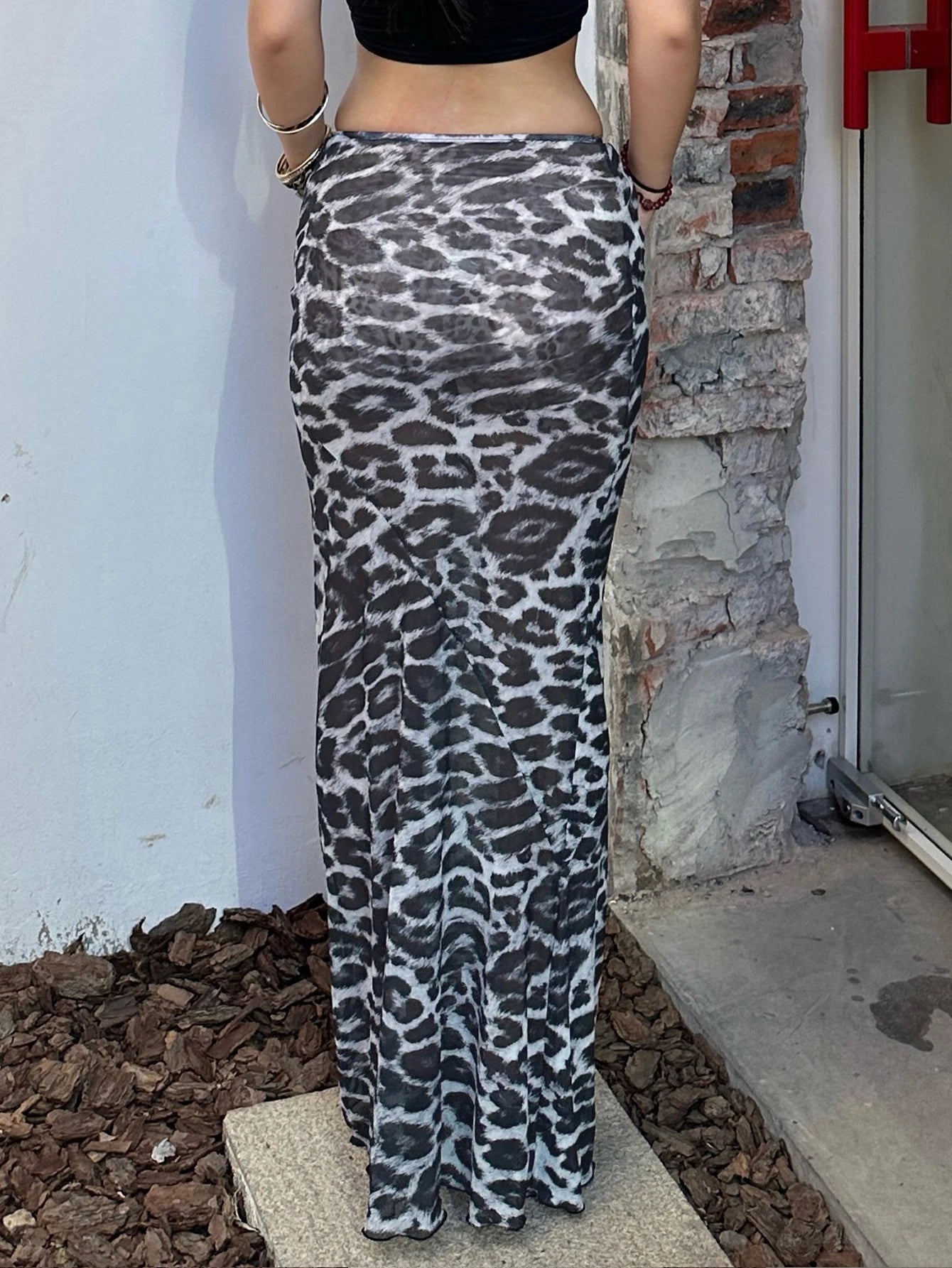 Dulzura Sexy Elegant Skirt Leopard Printed Maxi Women Skirts 2024 Lady Y2K Clothes Office Club Party Casual Streetwear Wholesale