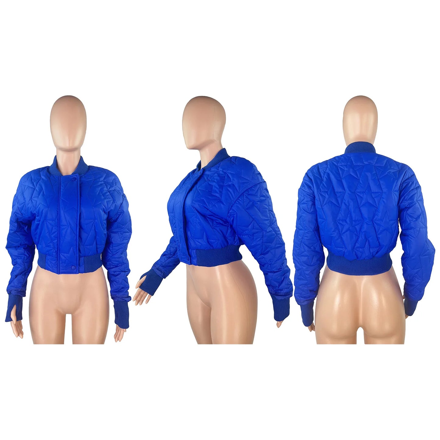 CM.YAYA Women Long Sleeve Star Zipper Fly Baseball Style Parkas Jackets 2023 Autumn Winter Keep Warm Outcoats Jacket