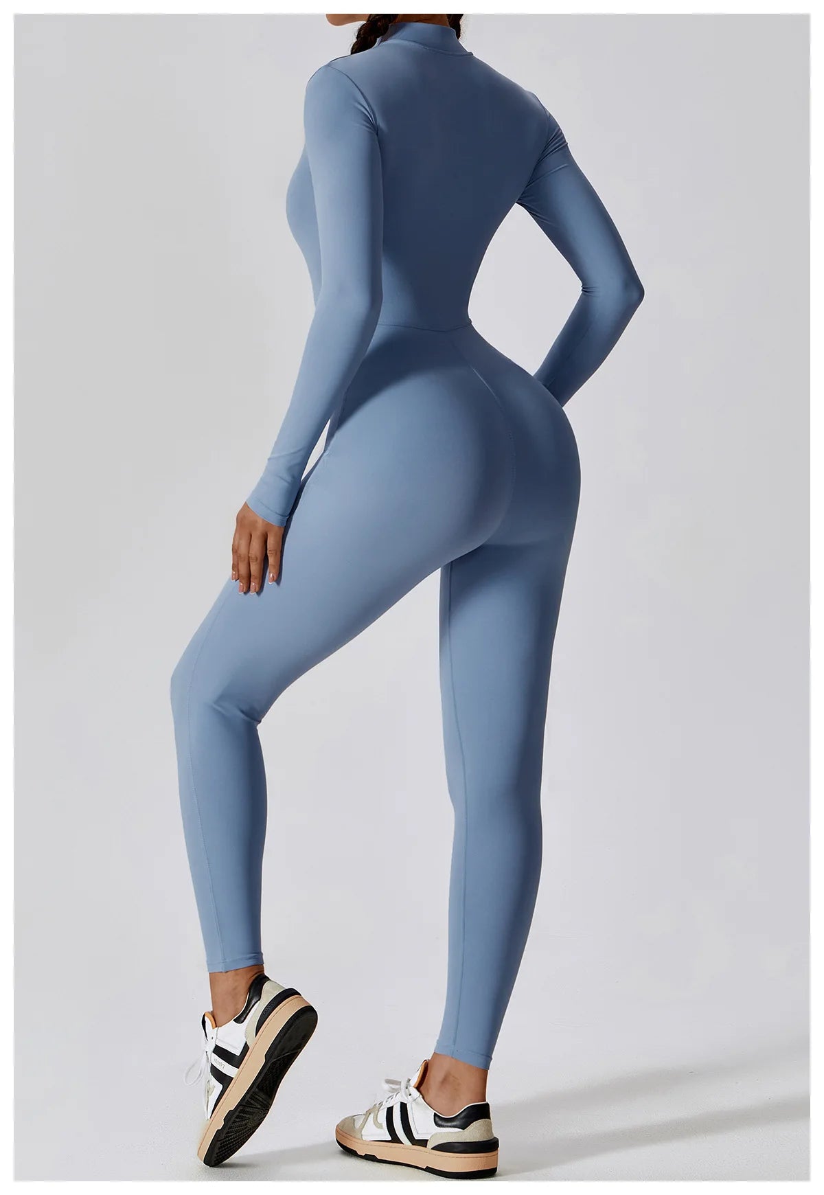 Customized LOGO women's zipper long-sleeved yoga onesie high-intensity fitness sports onesie tights