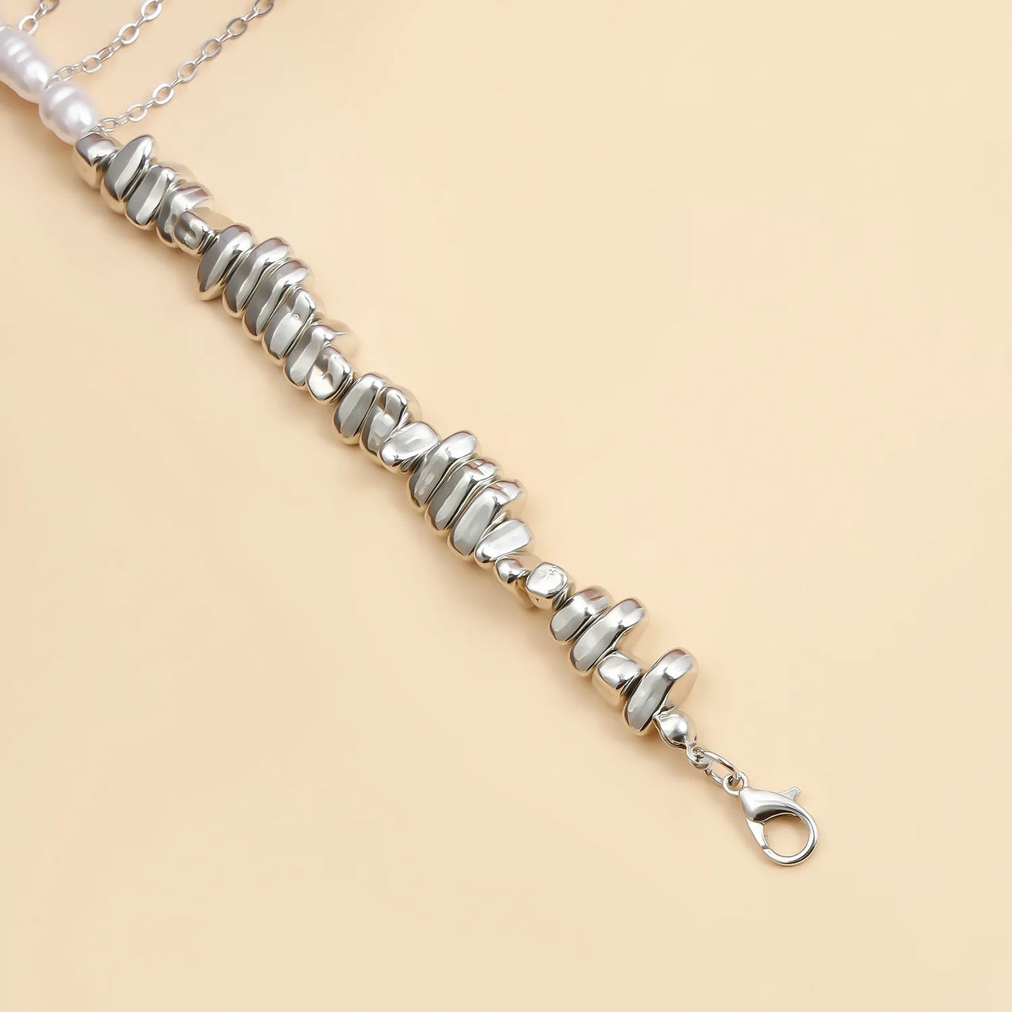 LATS Versatile Beaded Tassels Necklace Adjustable Length Neckchain for Party Wear Fashion Jewelry Accessories Gift