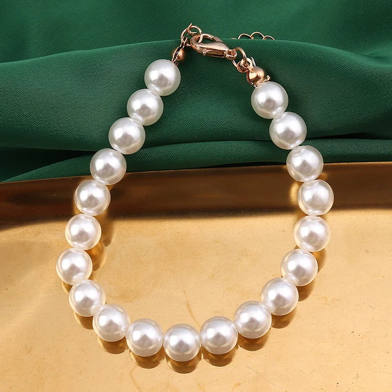 Aihua Trend Stretch Gold Sliver Color 6MM 8MM 12MM 16MM Stacked Ball Beaded Bracelet For Women Men Round CCB Beads Bracelets