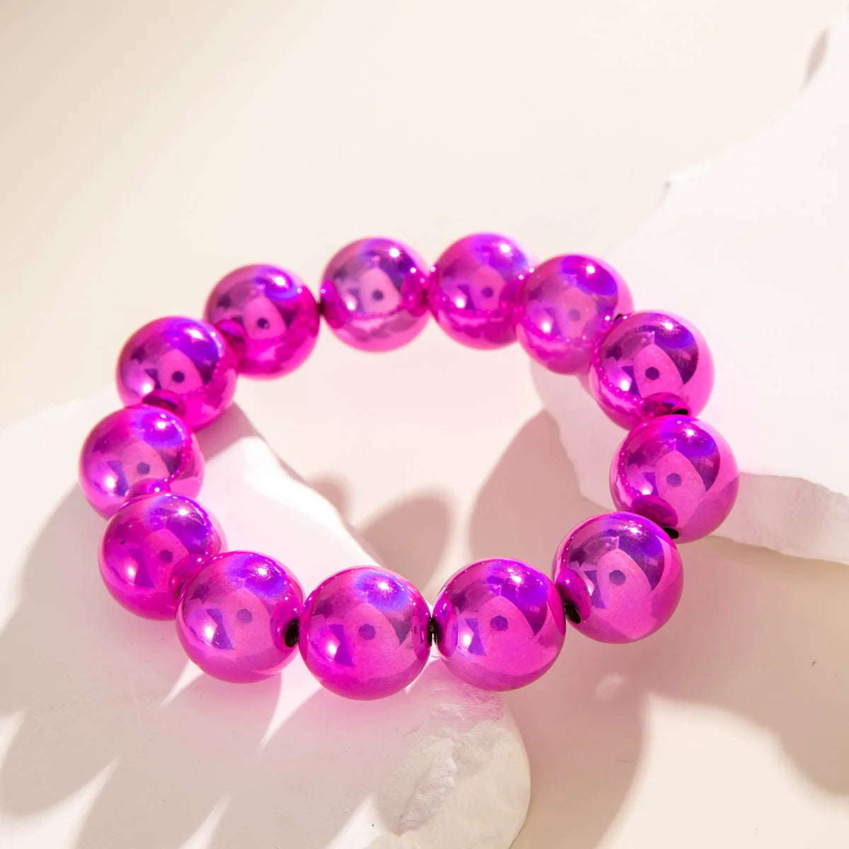 DIEZI Bohemian Multicolor CCB Beads Bracelets For Women Fashion Sweet Shell Starfish Conch Charm Bracelets Bangles Men Jewelry