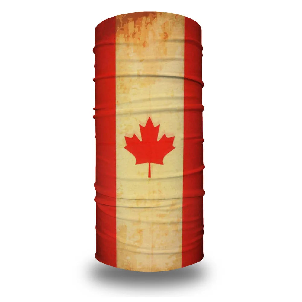 Canada/Mexico/Caribbean Countries Flags Bandana Neck Gaiter Seamless Outdoor Tube Face Scarf Windproof Headwear Unisex Headwrap