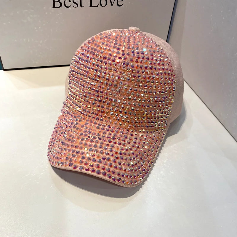 CNTANG Summer Women's Baseball Cap Spring Autumn Rhinestone Caps Fashion Personality Street Hiphop Hats For Female Snapback