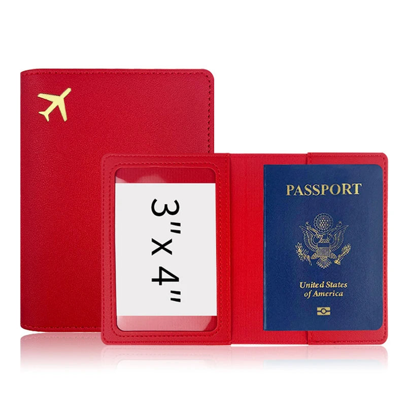 PU Leather Travel Passport Protective Case Thickened Passport Holder Case