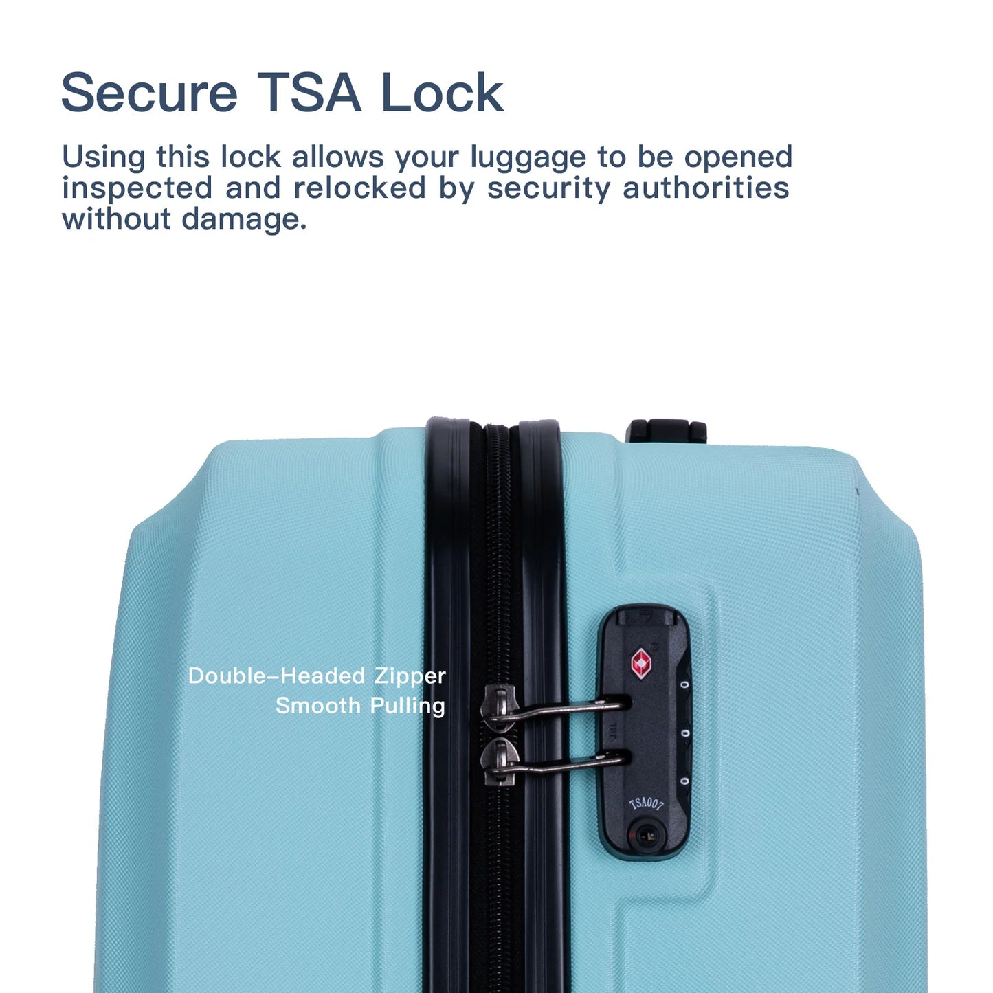 Travelhouse Luggage Set 3 Piece Suitcase Set Double Spinner Wheels TSA Lock Carry-on luggage Clearance (20inch 24inch 28inch)
