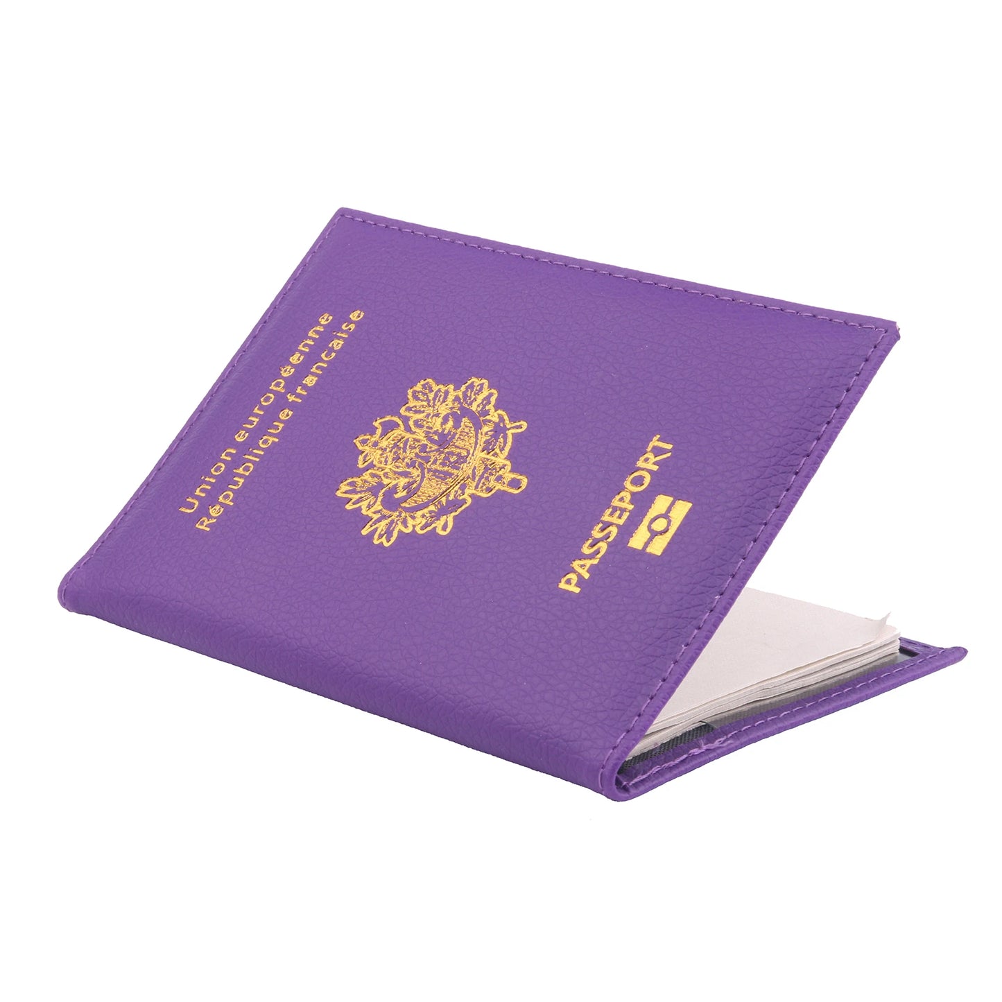 France Travel Passport Holder Case, Leather Fashion French Passport Cover Case Wallet for Men Women