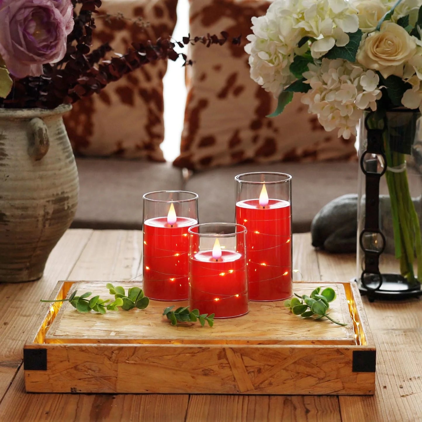 Flickering Flameless Candles Battery Operated Candles LED Candles with Remote Timer for Home Wedding Birthday Decor 3D Flame