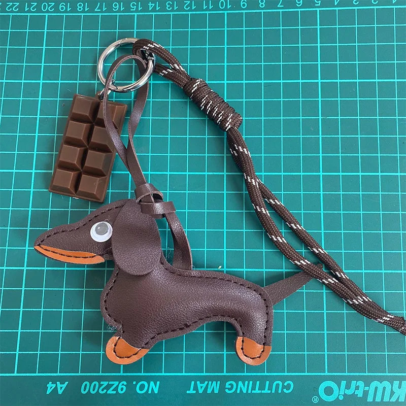 Braided Rope Bag Pendant High-grade Keychain Pendant Ruth's Same Style Dachshund Pendant Suitable For Phone Bag Accessories