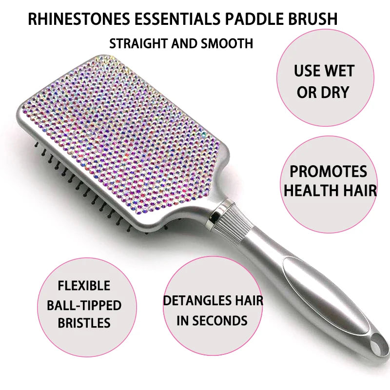 Hair Brush Massage brush comb with Rhinestones cepillo para cabello brosse cheveux femme accessoire cheveu Hairdressing Styling
