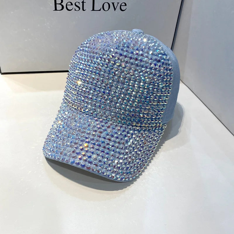 CNTANG Summer Women's Baseball Cap Spring Autumn Rhinestone Caps Fashion Personality Street Hiphop Hats For Female Snapback
