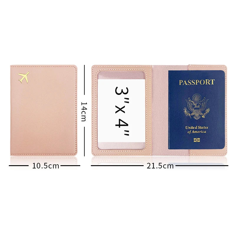 PU Leather Travel Passport Protective Case Thickened Passport Holder Case