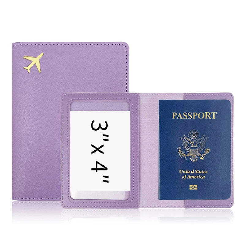 PU Leather Travel Passport Protective Case Thickened Passport Holder Case