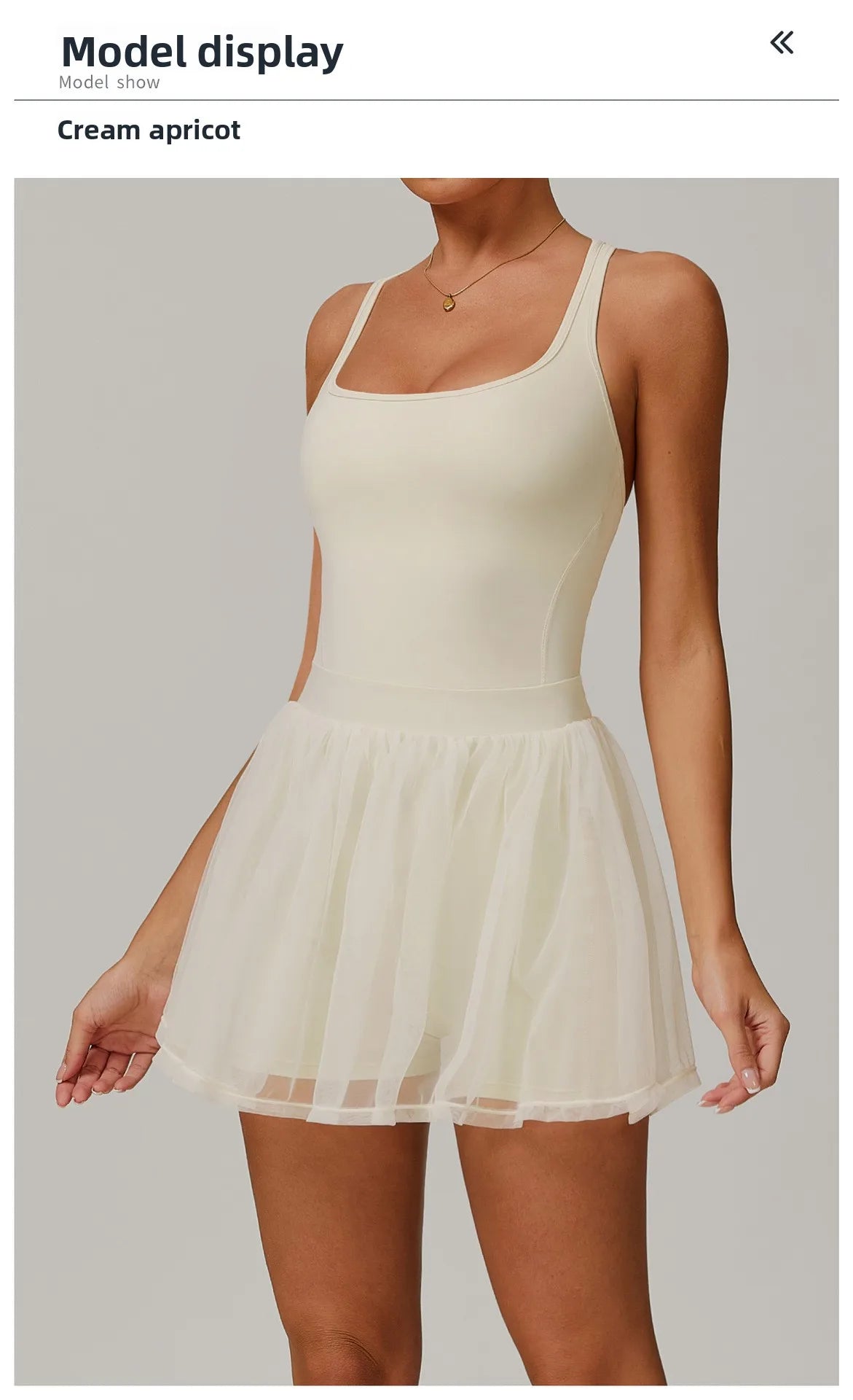 Custom LOGO women's recycled dress mesh yarn breathable and quick-drying sports running anti-light tennis skirt