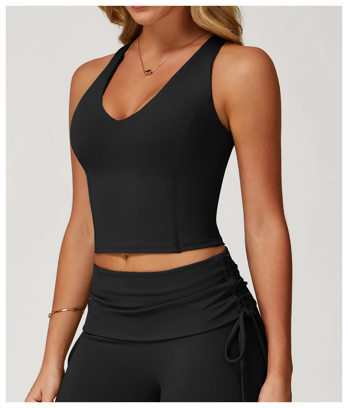 Customized LOGO women's yoga vest I-shaped beautiful back quick-drying fitness top outdoor running sports underwear