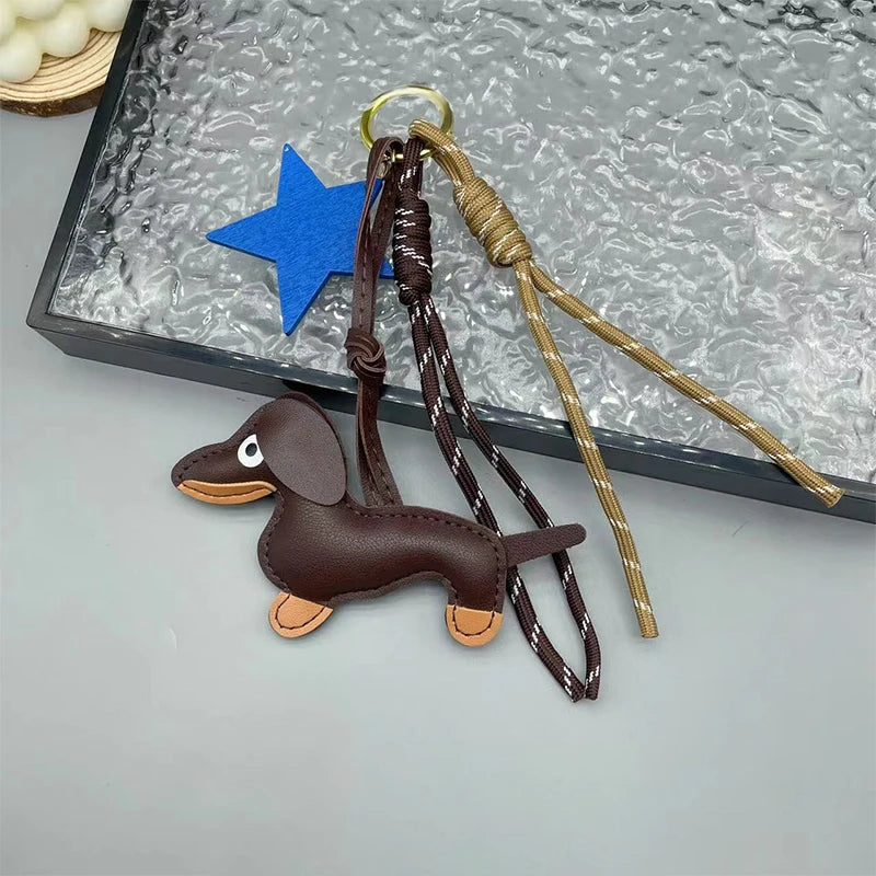 Braided Rope Bag Pendant High-grade Keychain Pendant Ruth's Same Style Dachshund Pendant Suitable For Phone Bag Accessories