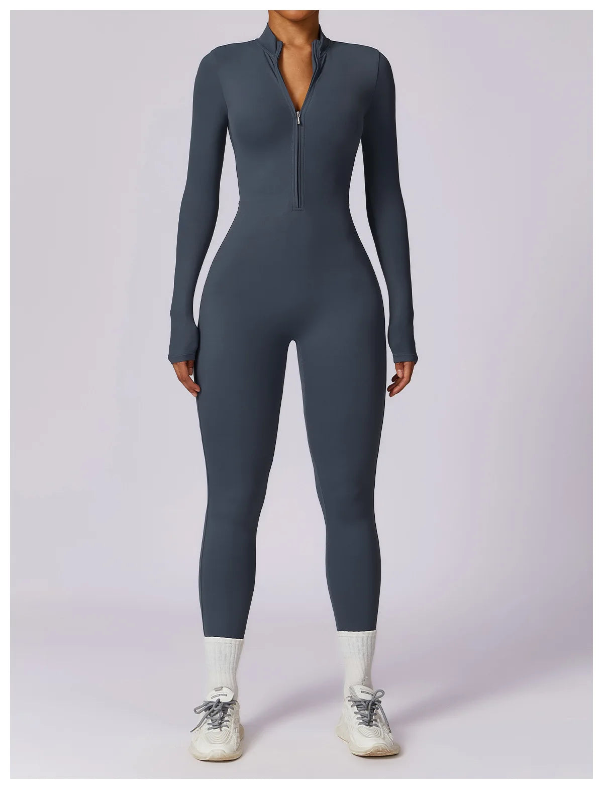 Customized LOGO women's zipper long-sleeved yoga onesie high-intensity fitness sports onesie tights