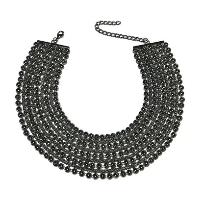 MANILAI Chunky Metal Statement Necklace For Women Neck Bib Collar Choker Necklaces Maxi Jewelry Gold Color Chain Design Bijoux