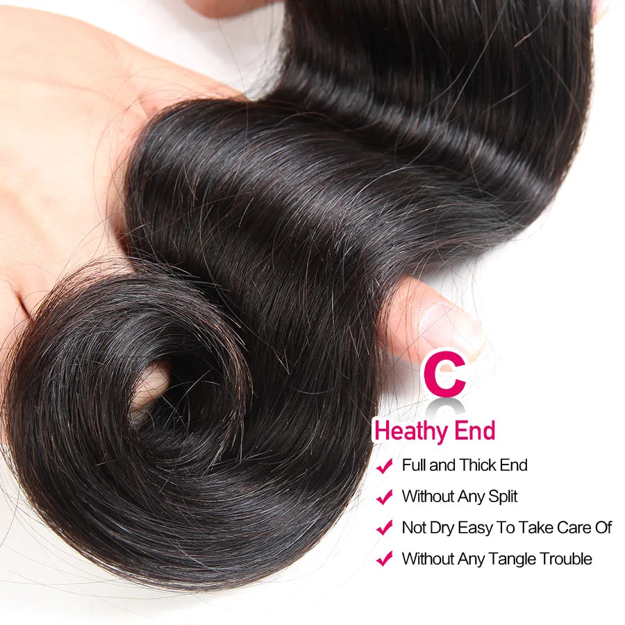 Princess Body Wave Human Hair Bundles With Closure 4x4 Lace Closure Remy Brazilian Hair Weave 3 Bundles With Closure