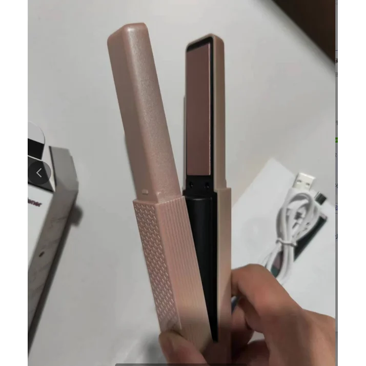 FCJ Mini Cordless USB Hair Straightener & Curler Portable 3 Constant Temperature Flat Iron Multi-Purpose Styling Tool