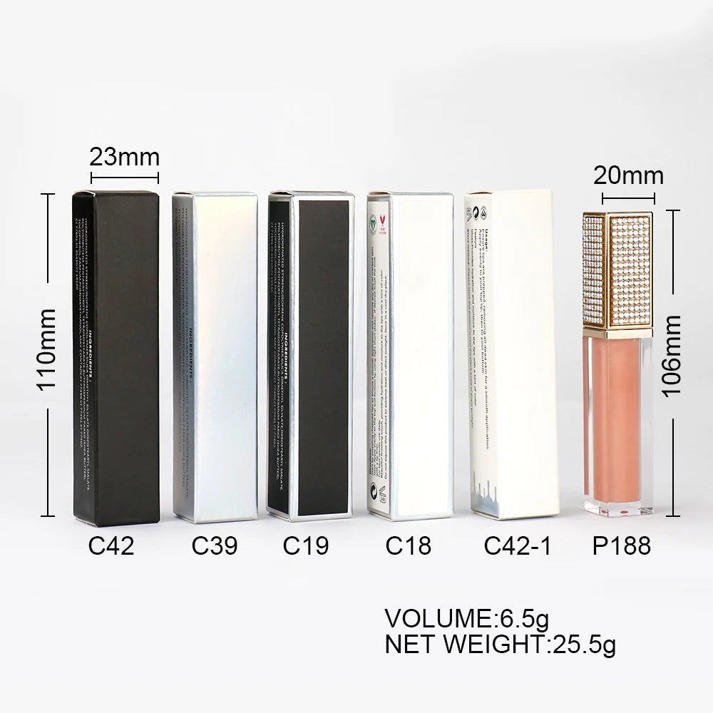 Lip Gloss Private Label Diamond Tube Glitter Shiny Cosmetics Makeup Lipgloss Base Gel Vegan Liquid Lipsticks Wholesale Bulk