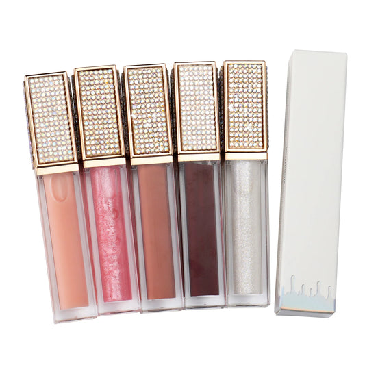 Lip Gloss Private Label Diamond Tube Glitter Shiny Cosmetics Makeup Lipgloss Base Gel Vegan Liquid Lipsticks Wholesale Bulk
