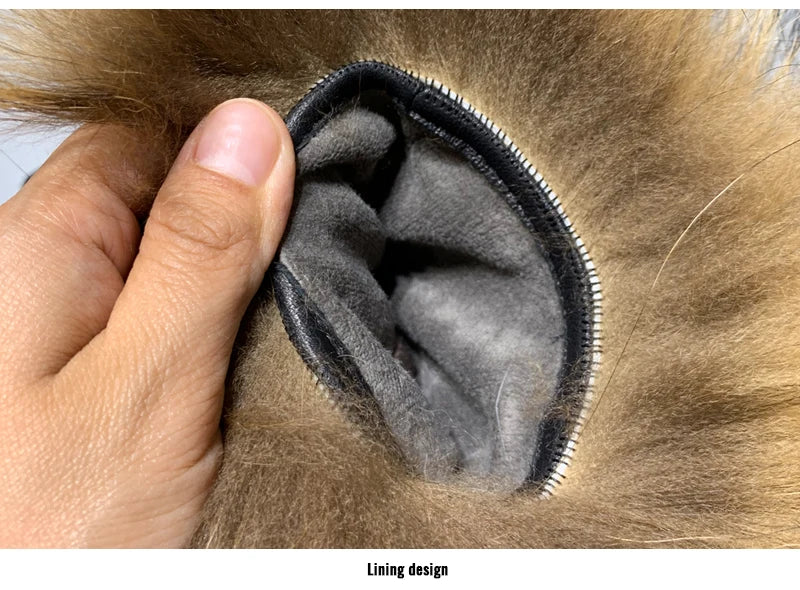 Jxwatcher Wholesale Fox Fur Gloves Winter Female Luxury Style Warm Sheepskin Genuine Leather Gloves Driving Thickening Mitten