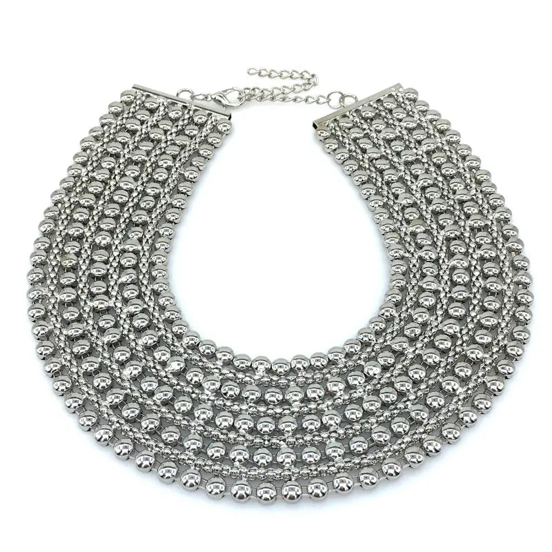 MANILAI Chunky Metal Statement Necklace For Women Neck Bib Collar Choker Necklaces Maxi Jewelry Gold Color Chain Design Bijoux