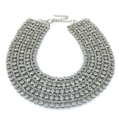 MANILAI Chunky Metal Statement Necklace For Women Neck Bib Collar Choker Necklaces Maxi Jewelry Gold Color Chain Design Bijoux