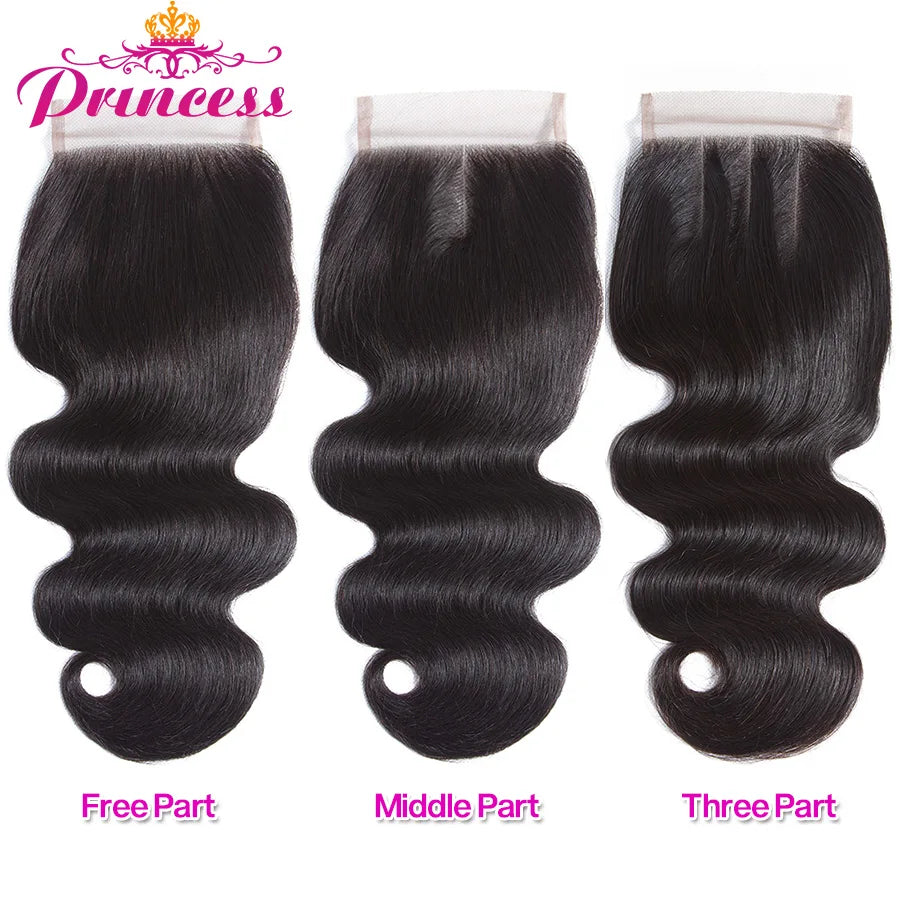 Beautiful Princess Brazilian Body Wave Hair Weave 3 Bundles With Lace Closure Remy Human Hair Bundles With Closure