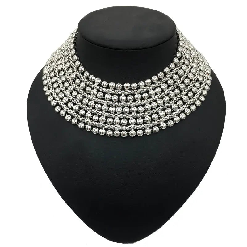 MANILAI Chunky Metal Statement Necklace For Women Neck Bib Collar Choker Necklaces Maxi Jewelry Gold Color Chain Design Bijoux