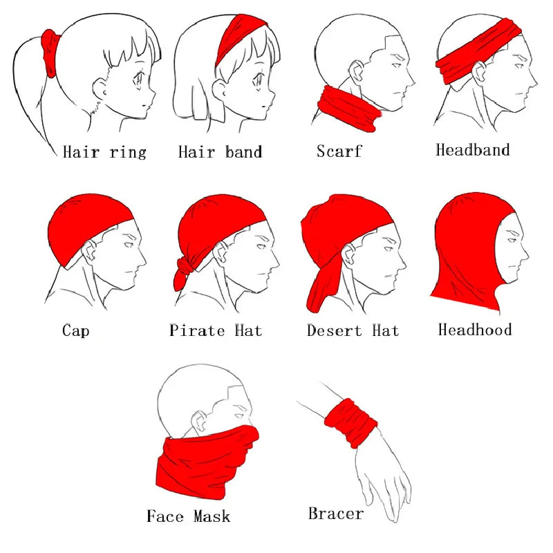 Canada/Mexico/Caribbean Countries Flags Bandana Neck Gaiter Seamless Outdoor Tube Face Scarf Windproof Headwear Unisex Headwrap