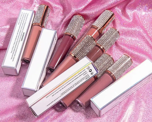 60pcs Private Label Lipgloss Diamond Lip Gloss Wholesale Clear Shiny Glitter Glossy Makeup Custom Logo Liquid Lipstick Bulk