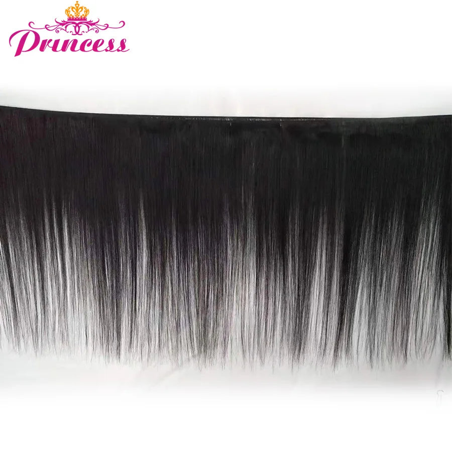 Beautiful Princess Hair 13x4 Lace Frontal Closure With Bundles Remy Human Hair Brazilian Straight Hair 3 Bundles With Closure