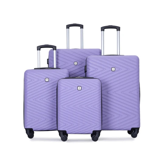 Travelhouse Luggage set 4-Piece ABS Suitcase With Spinner Wheels,24 Inch and 28 Inch with TSA Lock,16,20 inche Carry on Luggage