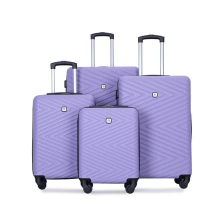Travelhouse Luggage set 4-Piece ABS Suitcase With Spinner Wheels,24 Inch and 28 Inch with TSA Lock,16,20 inche Carry on Luggage