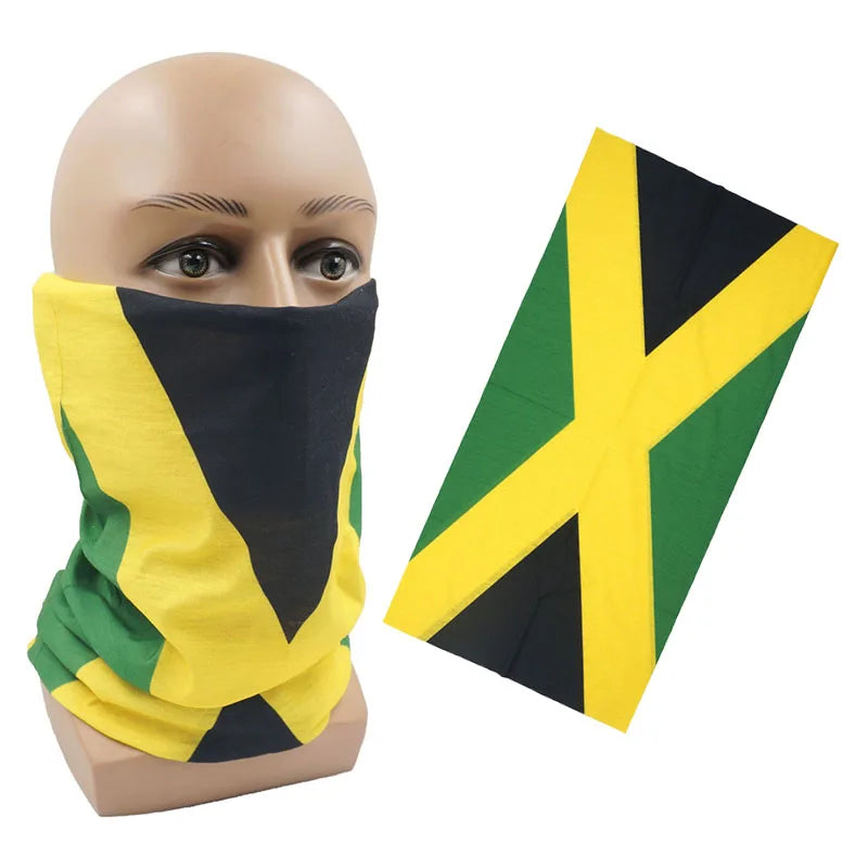 Canada/Mexico/Caribbean Countries Flags Bandana Neck Gaiter Seamless Outdoor Tube Face Scarf Windproof Headwear Unisex Headwrap