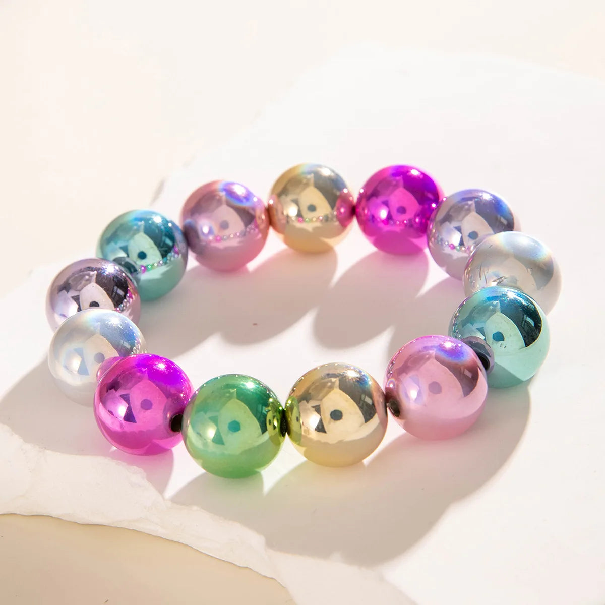 DIEZI Bohemian Multicolor CCB Beads Bracelets For Women Fashion Sweet Shell Starfish Conch Charm Bracelets Bangles Men Jewelry
