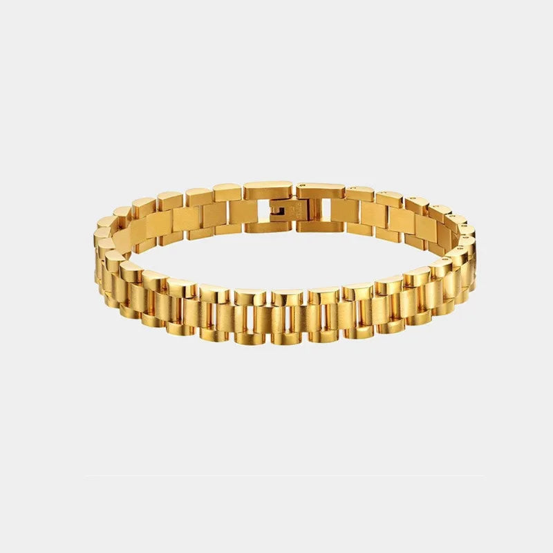 E.B.belle Tarnish Free Stainless Steel Gold Plated Detachable Wristbands Bracelets Bangles For Women Men Gold Wrap Bracelets