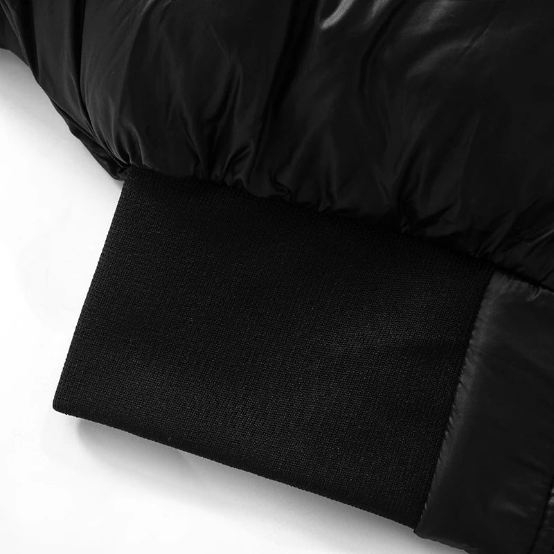Weird Puss Hipster Zip Jacket Women Thick Padded Autumn New Fashion Shorts Sleeve Quilted Padded Casual Basic Wild Streetwear