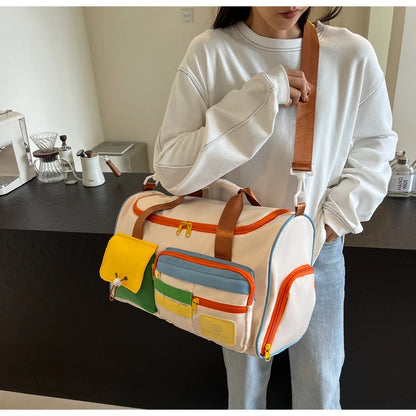 Travel Bag, Duffel Bag Cosmetics Bag, Professional Fitness Bag, Yoga Swimming Training Backpack, Satchel Shoulder Crossbody Tote Bag, Suitable for Men and Women