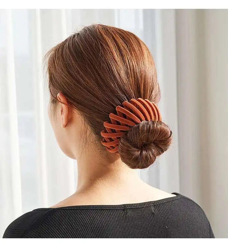 2021 Women Hair Device Big Hair Claw Clips Bird's Nest Hairpin Korean Bun Hair Disk Ponytail Solid Curler Headwear Accessories