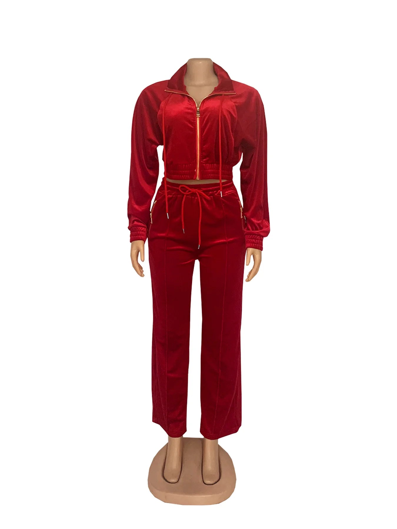 Pants Set Women Two Piece Sets Matching Sets Y2k Streetwear Zipper Coats Long Pants Elastic Waist Sportswear Tracksuit Jogger