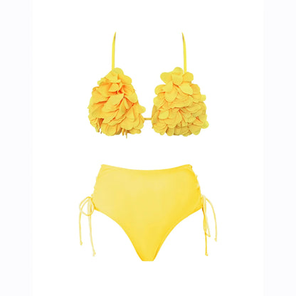 Flower Bikini Set With Skirt Luxury Designer Swimsuit Women Sexy Swimwear High Waist Biquini Desire Bodysuit Bathsuit Beachwear